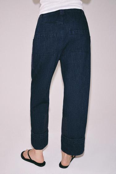 PANTALON BIMATIÈRE À POCHES ZW COLLECTION - Bleu de Zara - Image 2