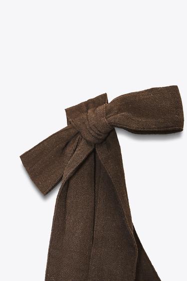 Zara BOW TOP - Brown