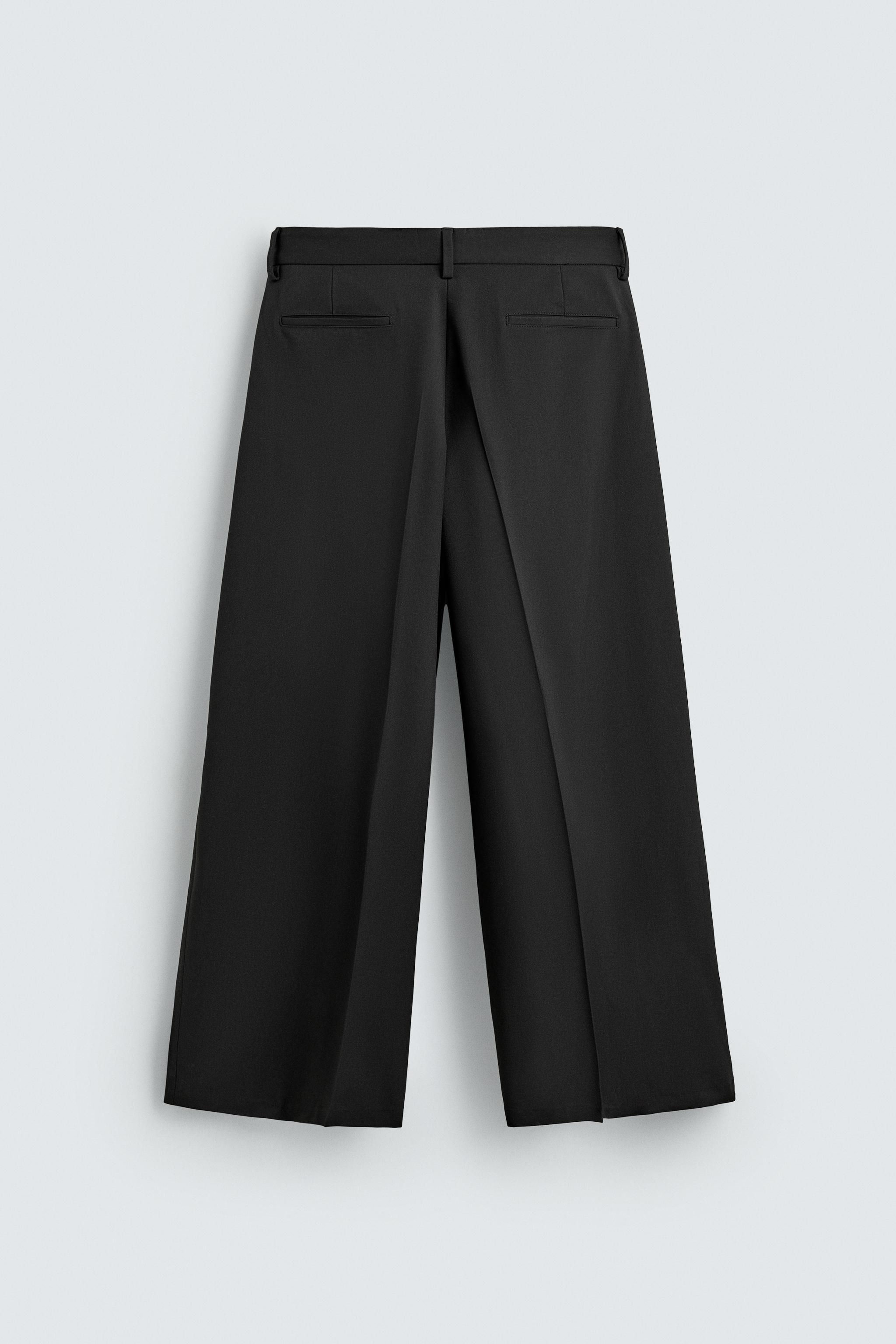 ワイドレッグプリーツパンツ - ブラック | ZARA Japan / 日本 ワイドレッグプリーツパンツ - ブラック | ZARA Japan / 日本