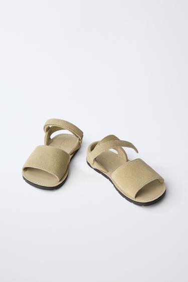 LEATHER SANDALS - Light beige by Zara - Image 3