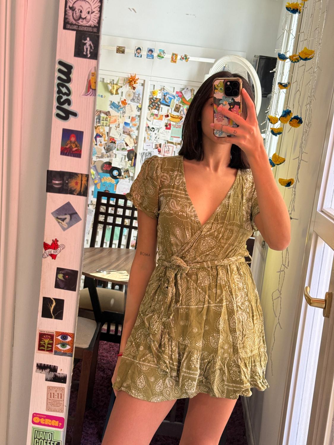 PAISLEY PRINT MINI DRESS - Image 6