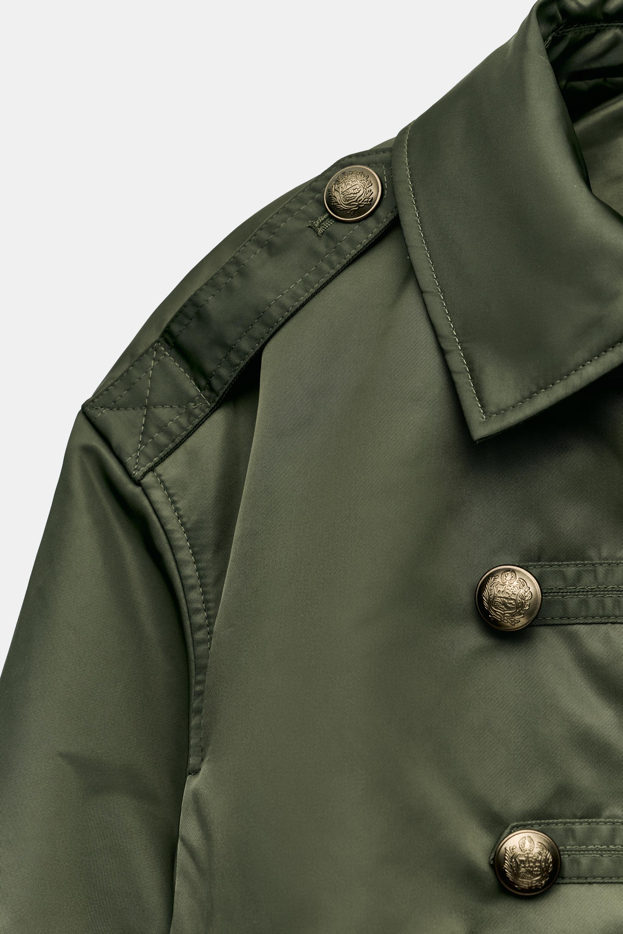 NYLON BOMBER JACKET WITH FAUX FUR COLLAR ZW COLLECTION