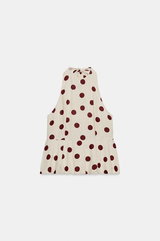 POLKA DOT HALTER TOP - 930 by Zara - Image 0