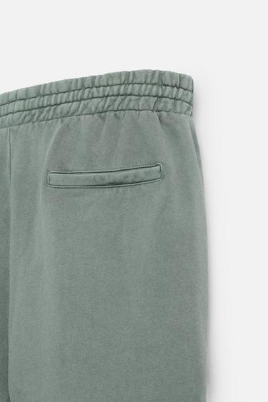 WASHED JOGGER BERMUDA SHORTS - washed green by Zara - Image 9