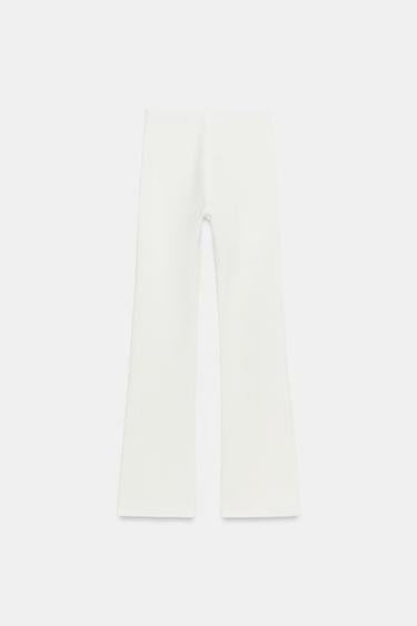 PANTALON FLARE STRETCH - Blanc cassé de Zara - Image 5