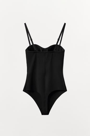 UNDERWIRED BODYSUIT WITH POLYAMIDE - Black by Zara - Image 5