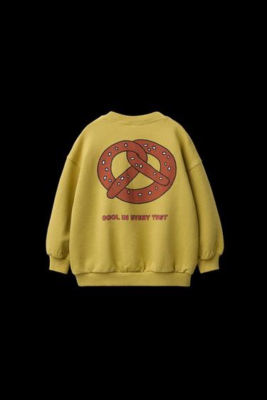 SUDADERA ESTAMPADO - Amarillo medio de Zara