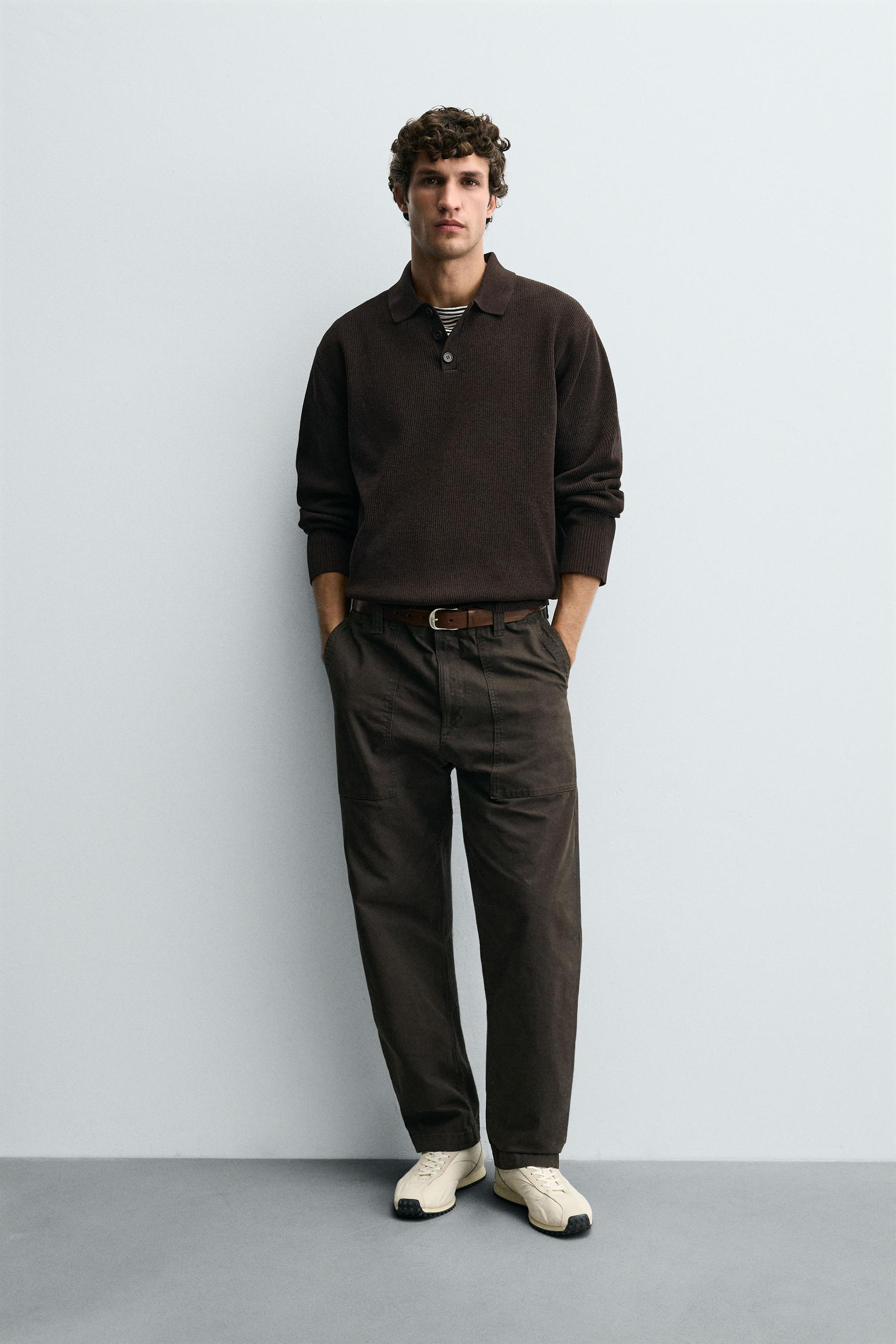 Chenille Knit Polo Shirt
