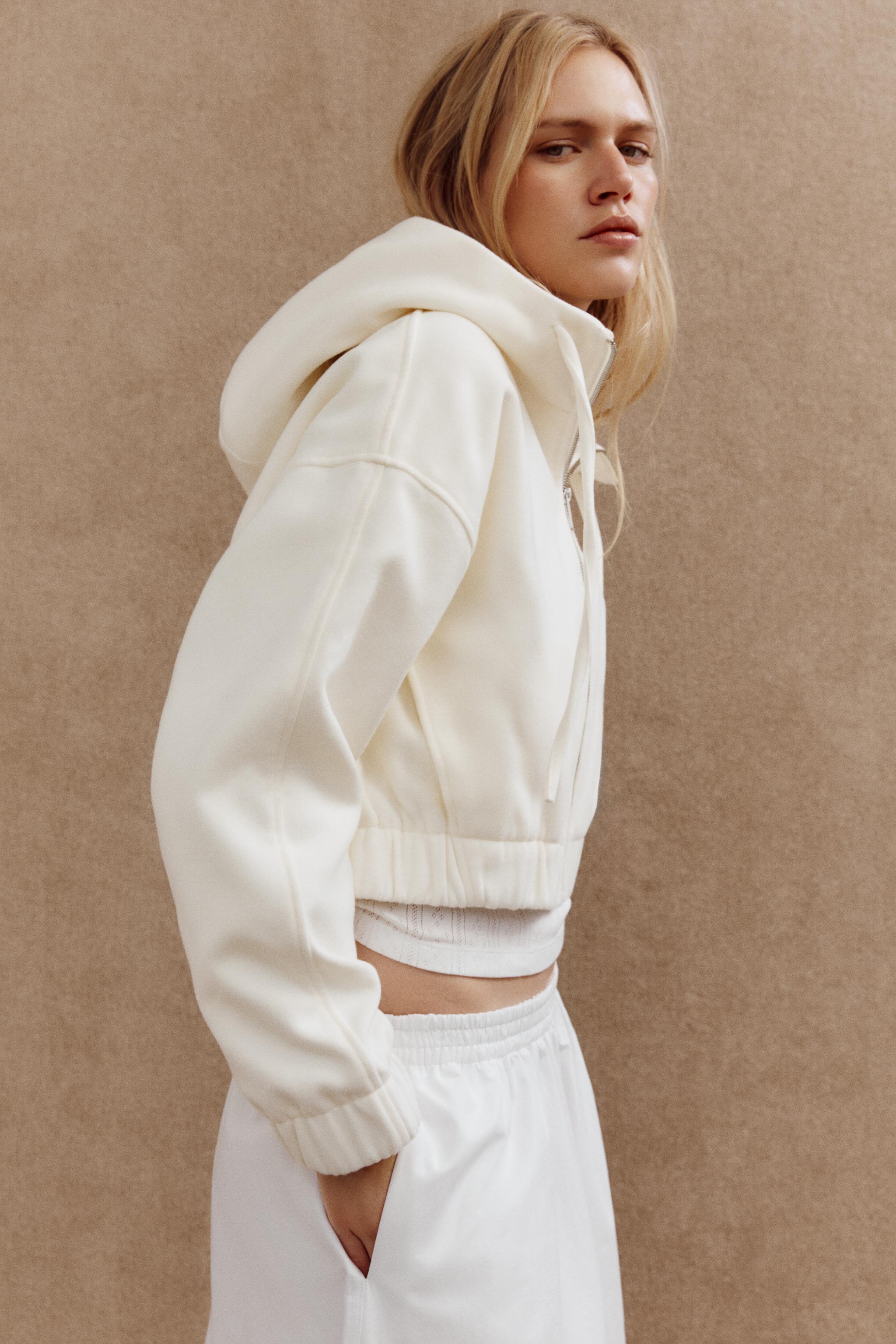 HOODED FELT TEXTURE JACKET - Oyster-white | ZARA United States