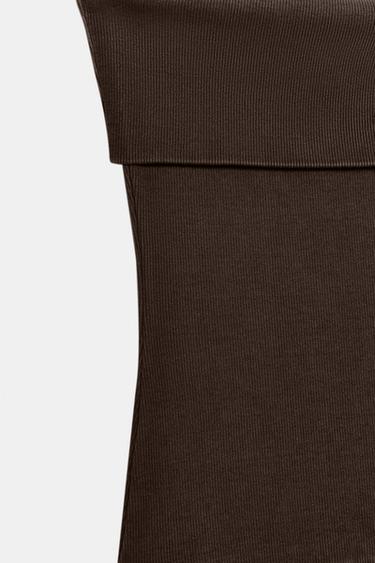 ROBE BANDEAU BIMATIÈRE - Marron de Zara - Image 7