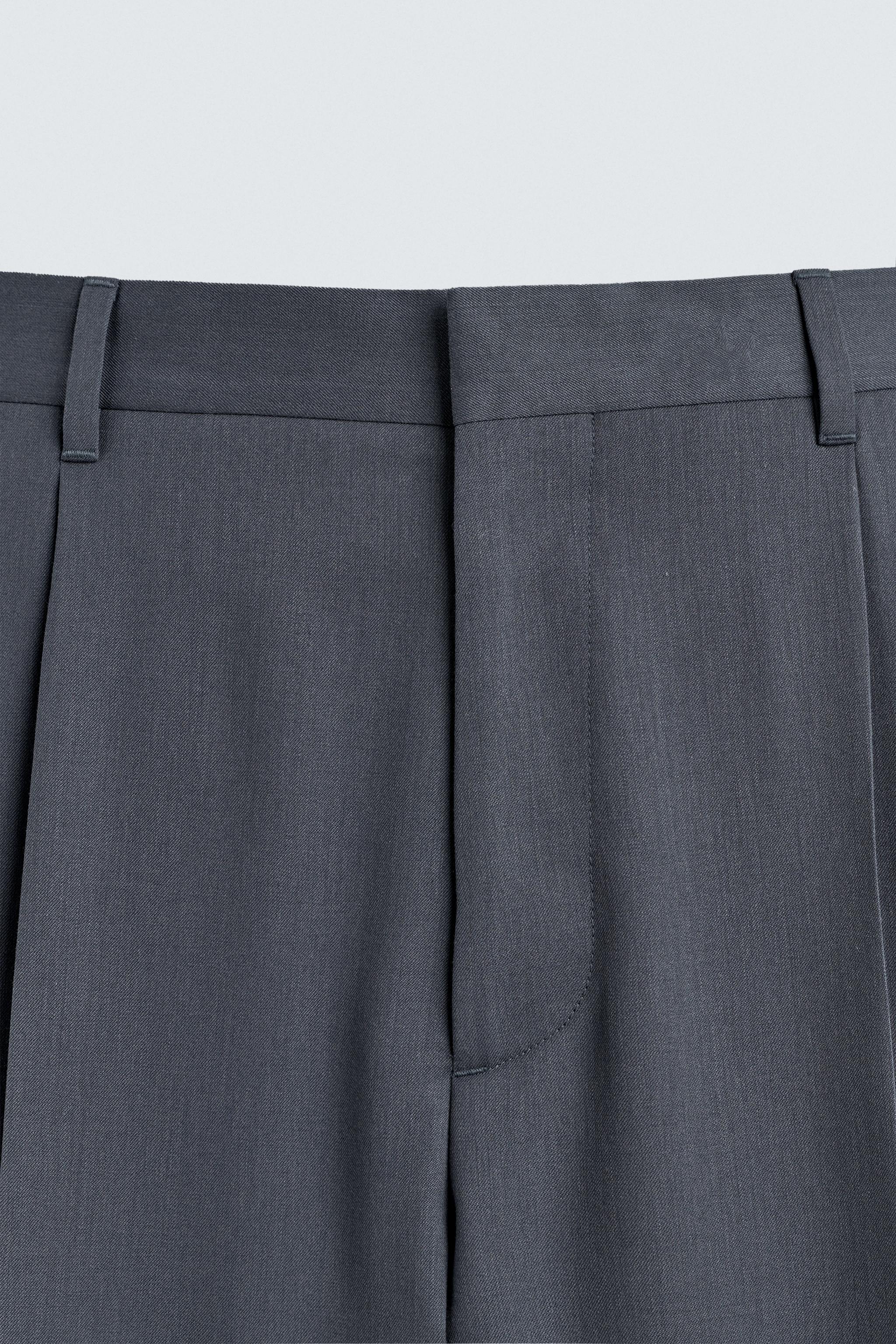 WOOL BLEND FLARE FIT SUIT PANTS