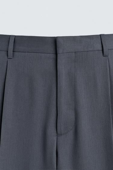 FLARE FIT WOOL BLEND SUIT TROUSERS - Blue by Zara - Image 6
