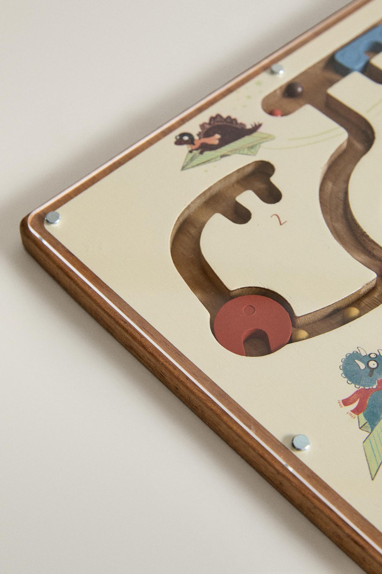 KIDS' DINOSAUR MAGNETIC SLATE TOY — Light beige
