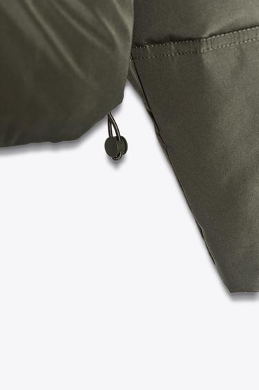SHORT HOODIE WATER AND WIND PROTECTION ANORAK - Khaki by Zara - Image 6