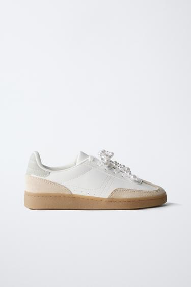Zapatillas Blancas Zapatos De Mujer Marca Zara TENIS PIEL BAREFOOT