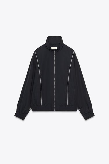 CONTRAST TRIM JACKET - Navy blue by Zara - Image 0
