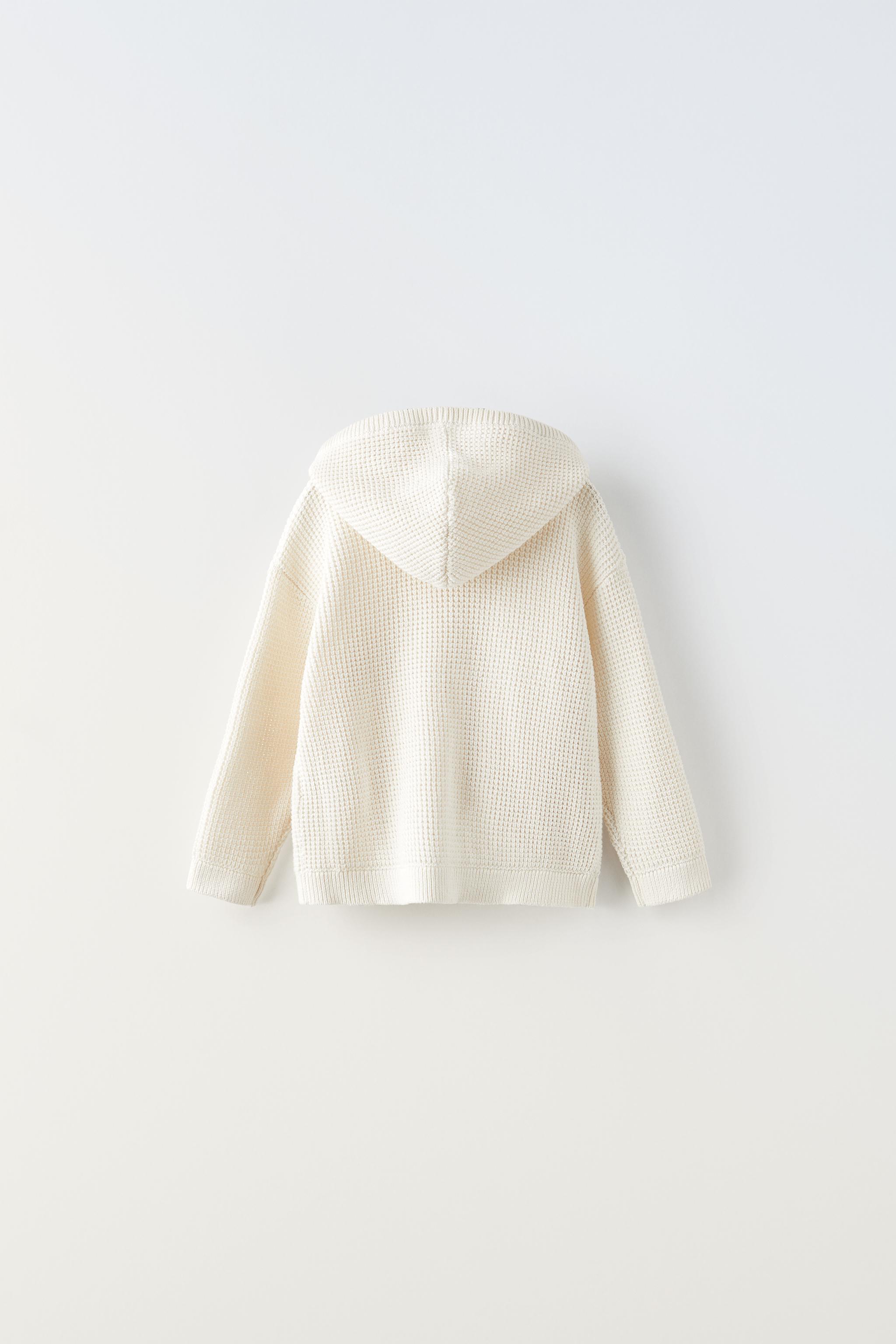 WAFFLE-KNIT CARDIGAN - Light ecru | ZARA New Zealand