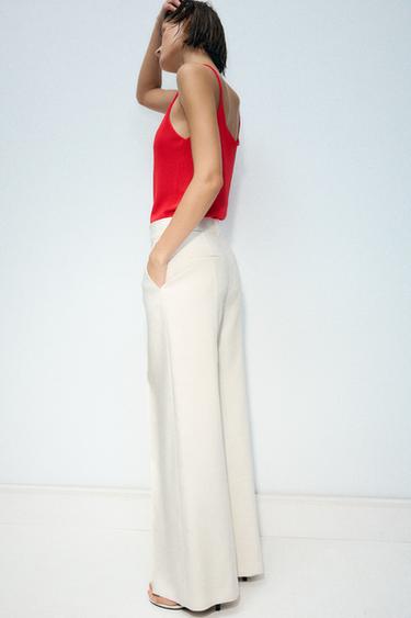 ZW COLLECTION WIDE-LEG TROUSERS - Ivory by Zara - Image 2