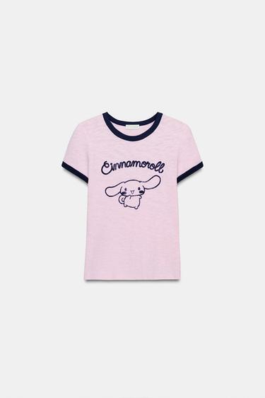 CINNAMOROLL© SLUB KNIT T-SHIRT - Pink by Zara