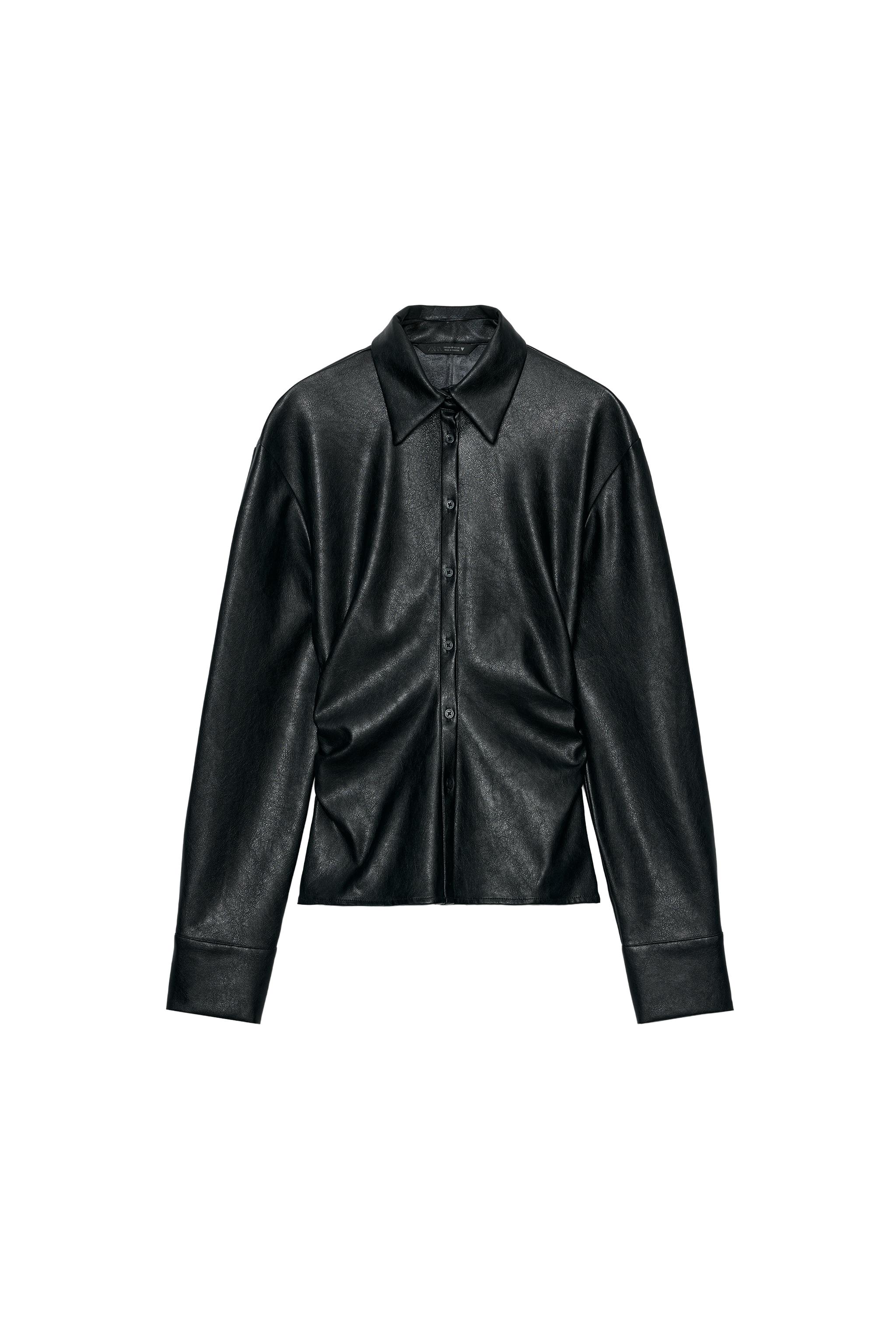 CAMISA ENTALLADA EFECTO PIEL