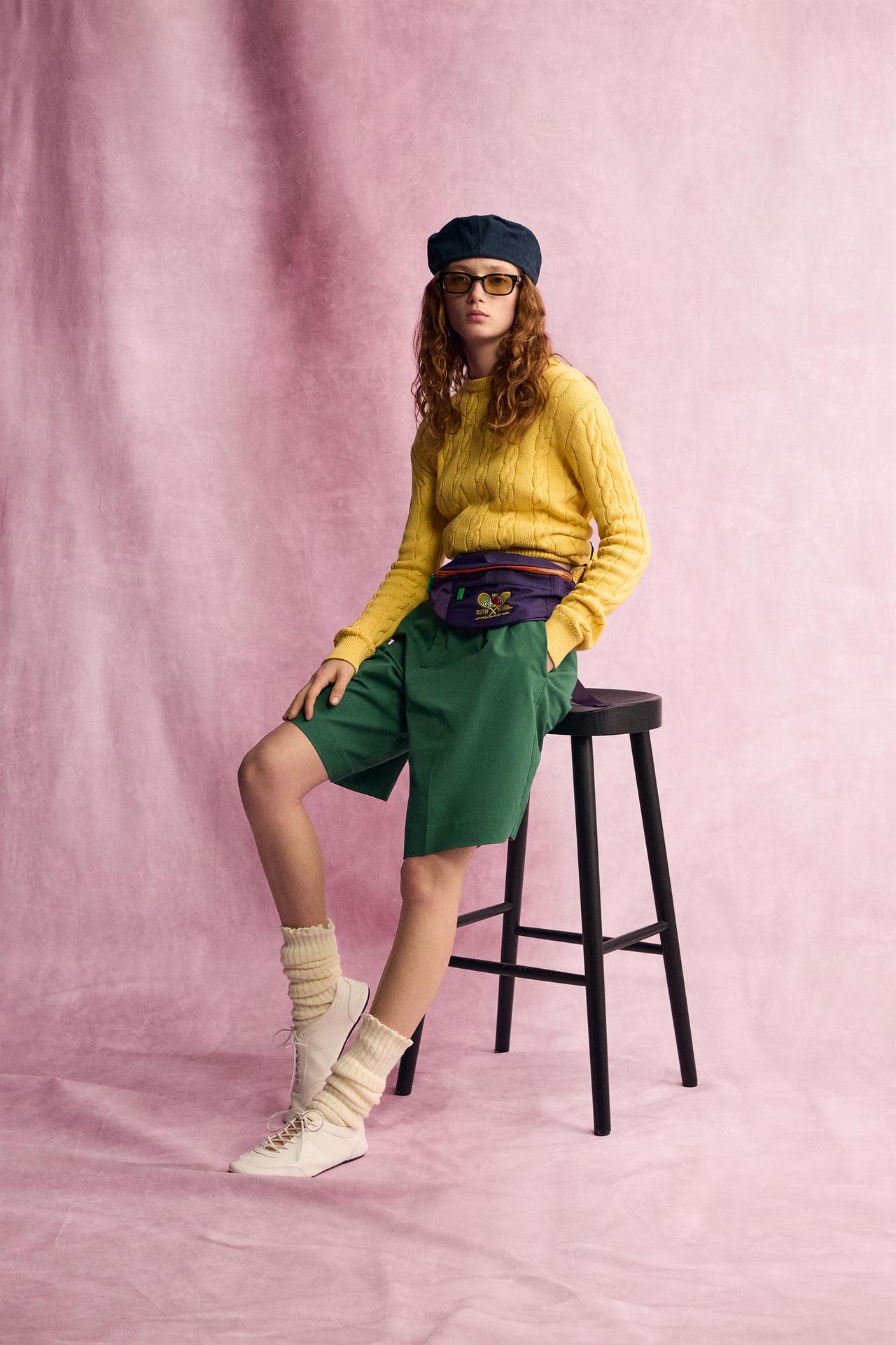FRUIT OF THE LOOM™ CABLE KNIT OVERSIZED SWEATER — Yellow