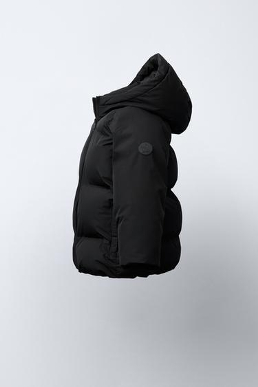 WATER-REPELLENT HOODED PADDED JACKET - Black by Zara - Image 2