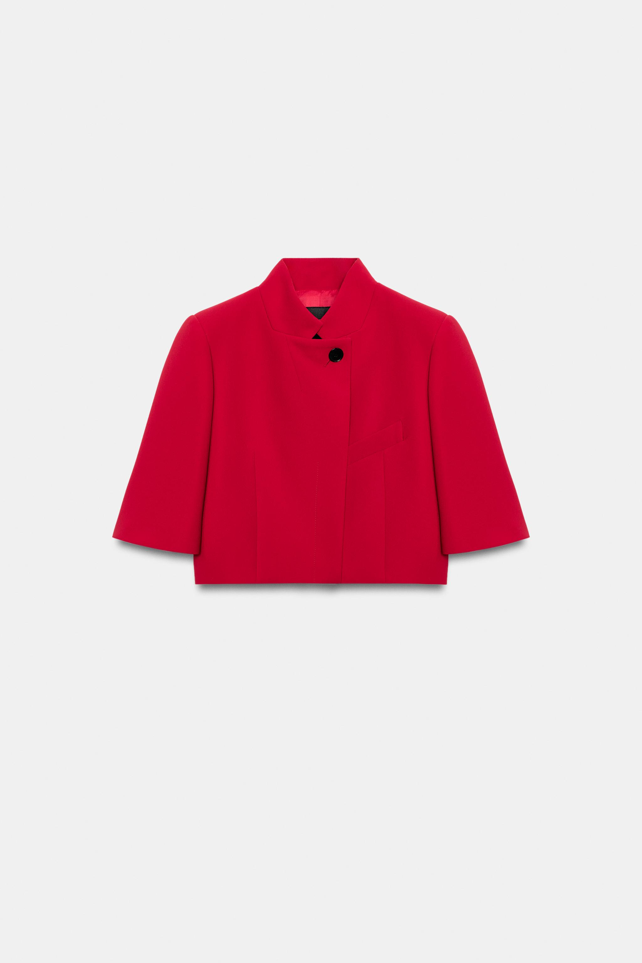 KISA KOLLU CROP BLAZER ZW COLLECTION - Görsel 5