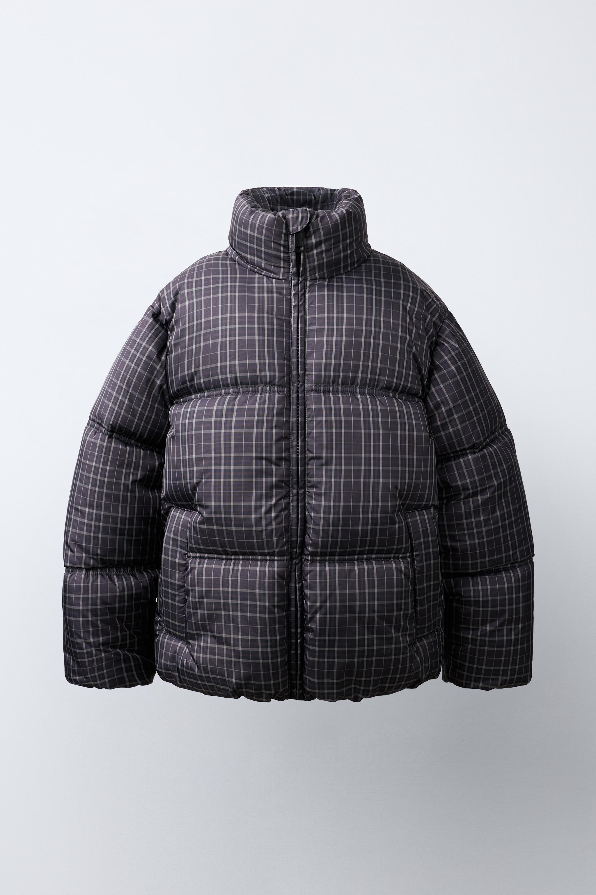 QUILTED CHECK PRINT JACKET - Black | ZARA United States