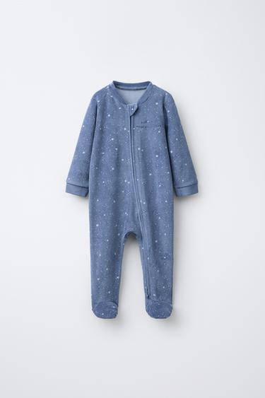 PIJAMA ENTERO VELOUR ESTRELLAS - Azul de Zara - Imagen 0