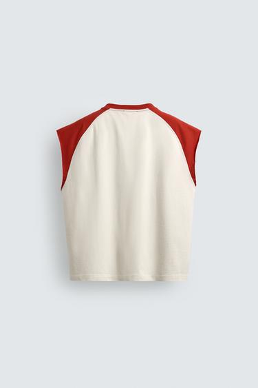 COLOUR BLOCK TANK TOP - Ecru by Zara - Image 7