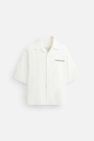 CONTRAST PRINT SHIRT - White by Zara - Image 6