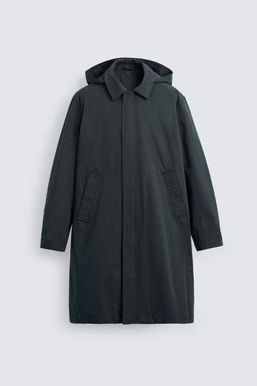 АЛЫНАТЫН ЭЛЕМЕНТІ БАР WATER REPELLENT ПАРКА - Теңіз толқыны түсі Zara компаниясынан
