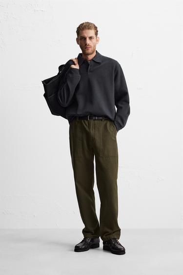 POLO INTERLOCK ESTRUCTURA - Azul de Zara - Imagen 0