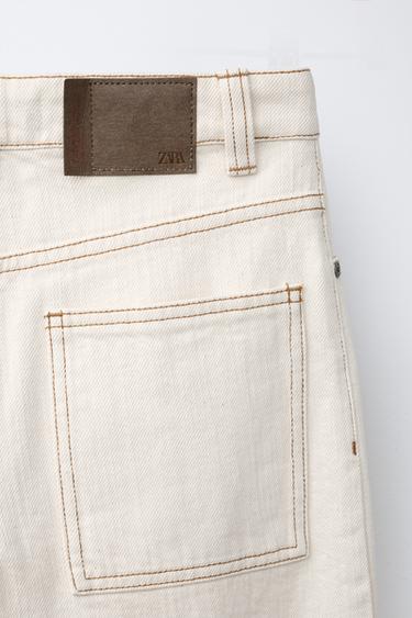 JEAN BAGGY STRUCTURÉ - Écru de Zara - Image 3