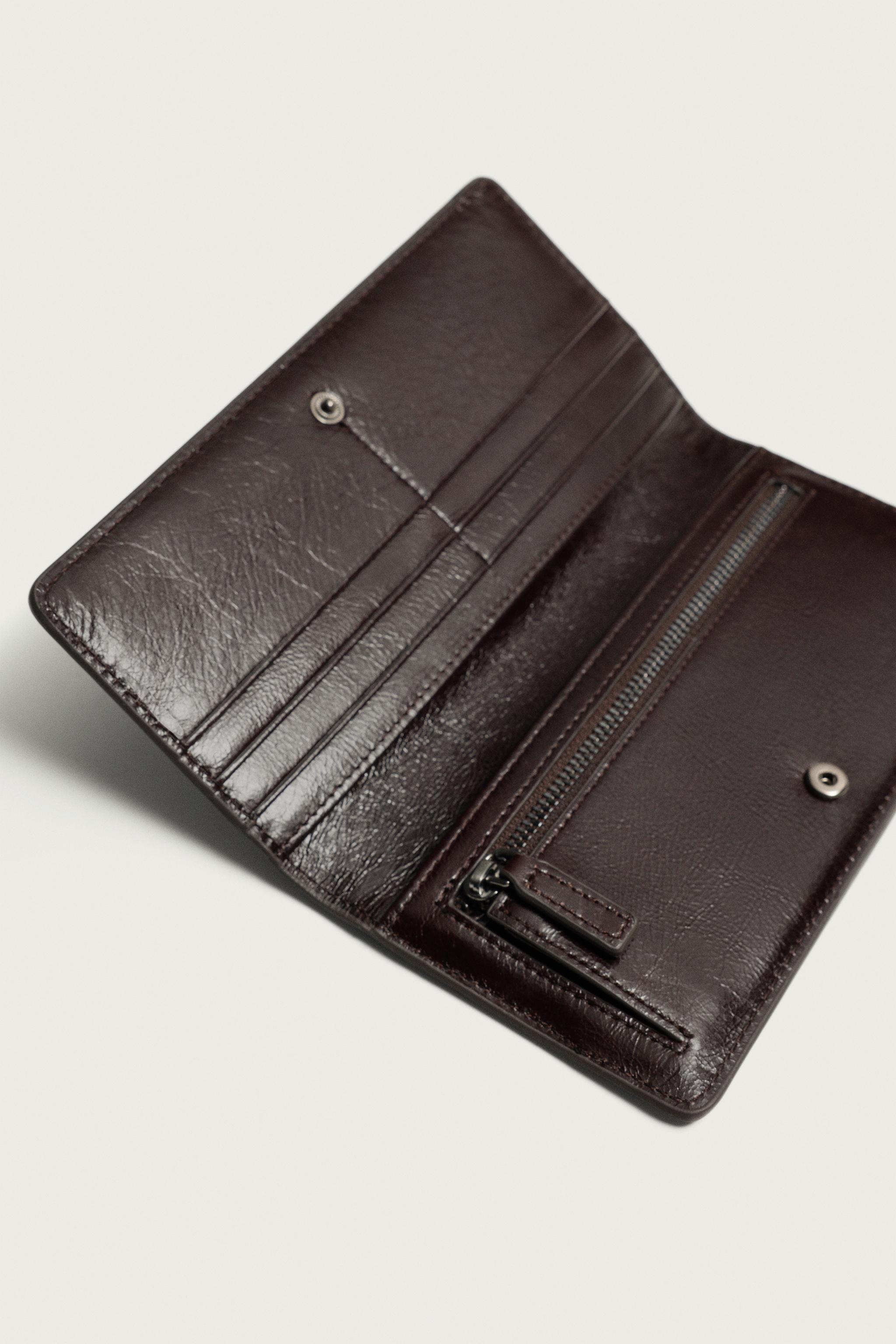 Мужские кошельки Zara XL LEATHER WALLET — фото 4