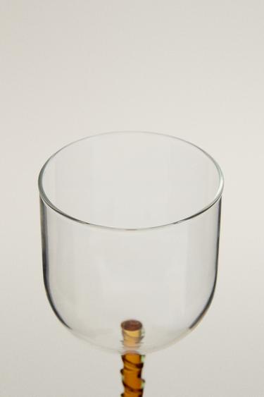 BOROSILICATE GLASS WITH COLOURED STEM - Brown by Zara - Image 1