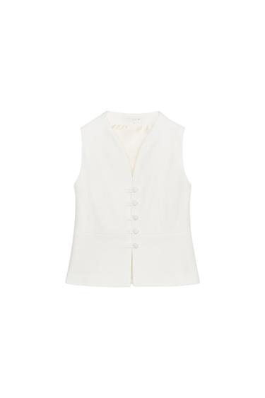CHALECO PEPLUM - Crudo de Zara