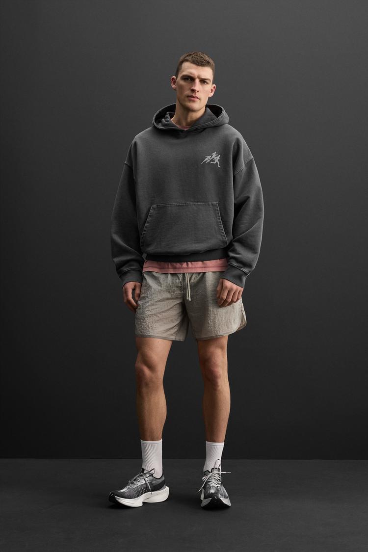 PRINTED HOODIE Anthracite grey ZARA Hungary Magyarország