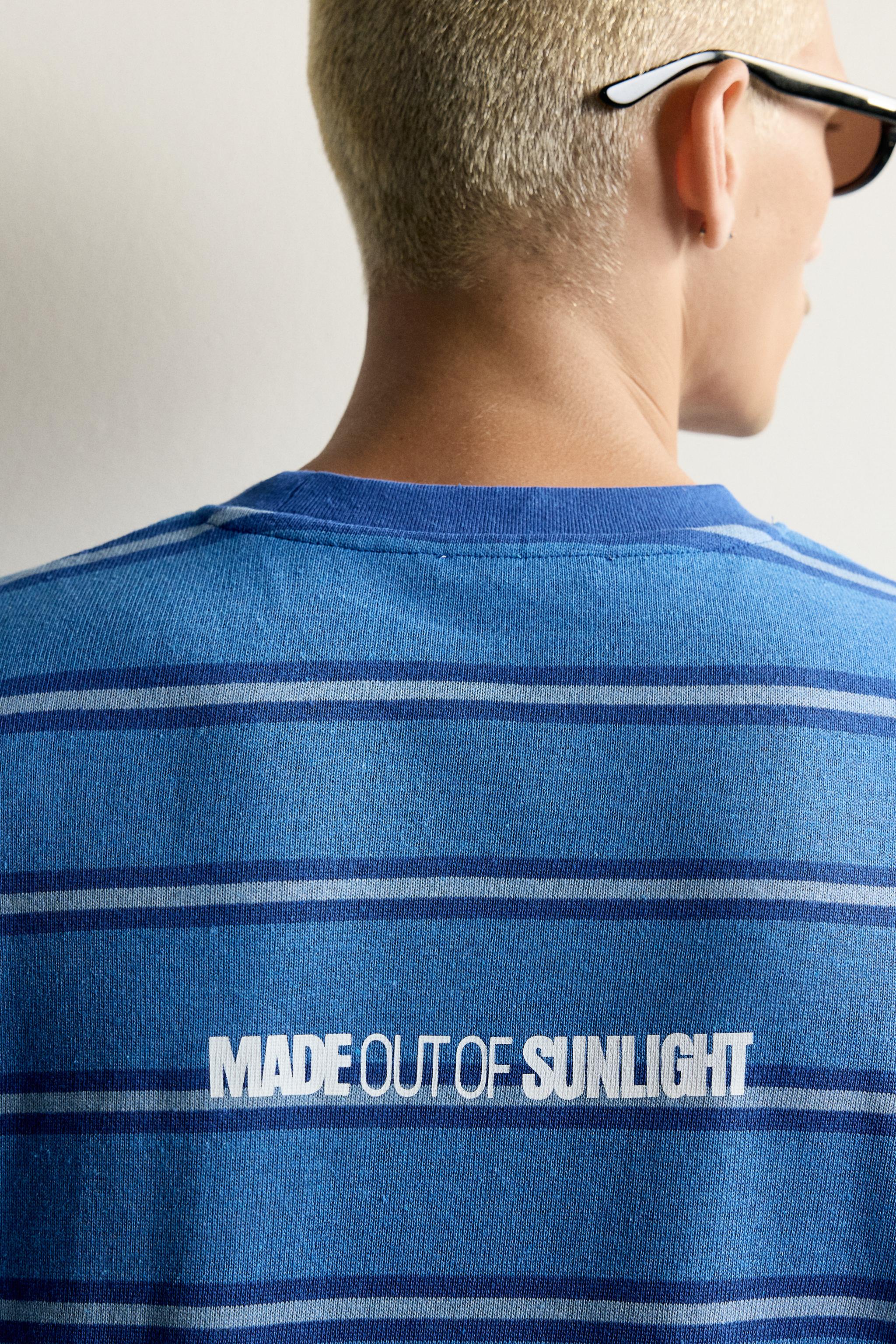 STRIPED JACQUARD EMBROIDERED T-SHIRT