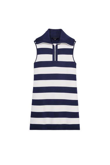 GESTREIFTES MINI-KLEID AUS STRICK - Gestreift von Zara - Bild 0