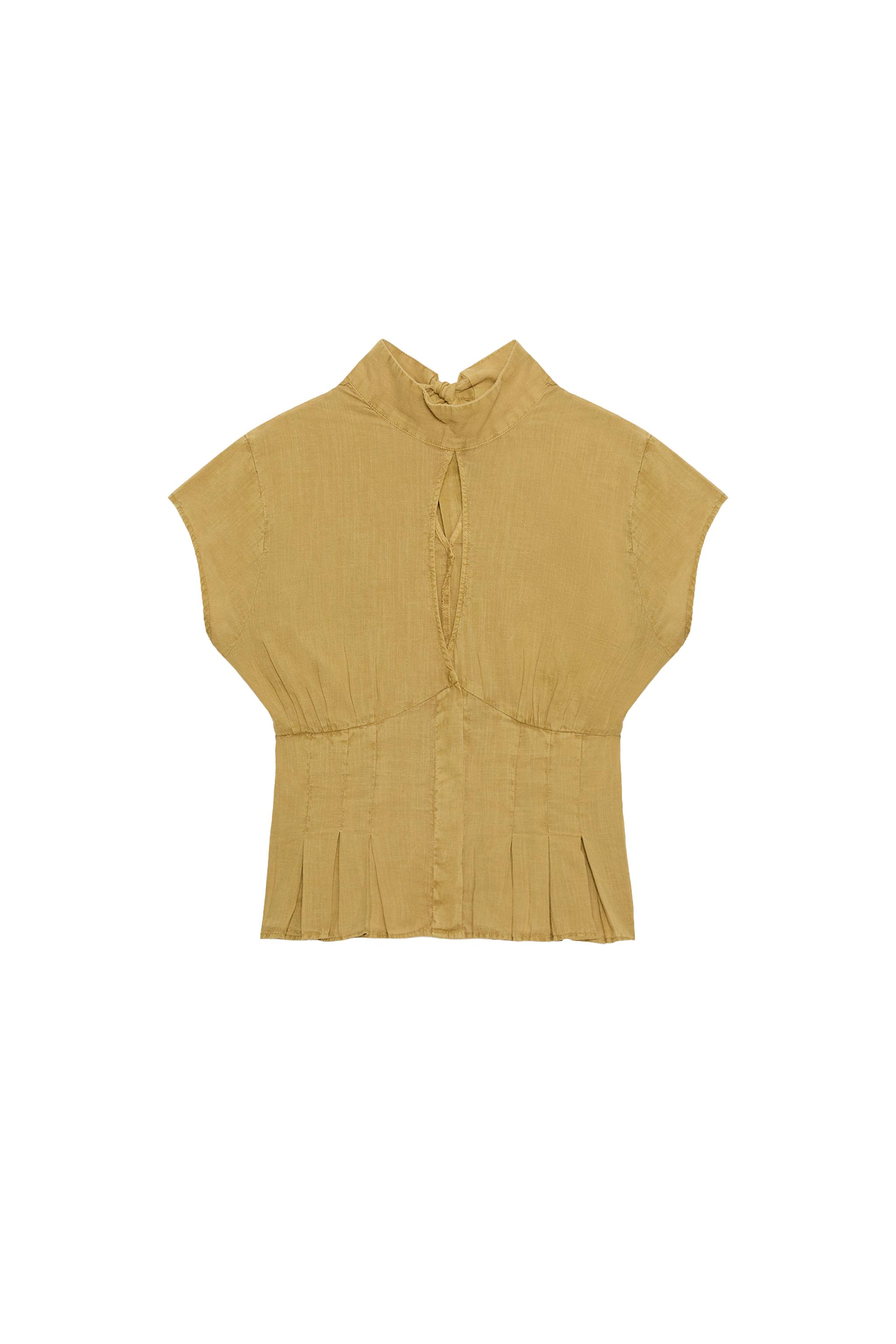 TIE OPENING TOP - Caramel | ZARA United States