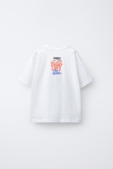 GRAFFITI PRINT T-SHIRT - White by Zara - Image 1