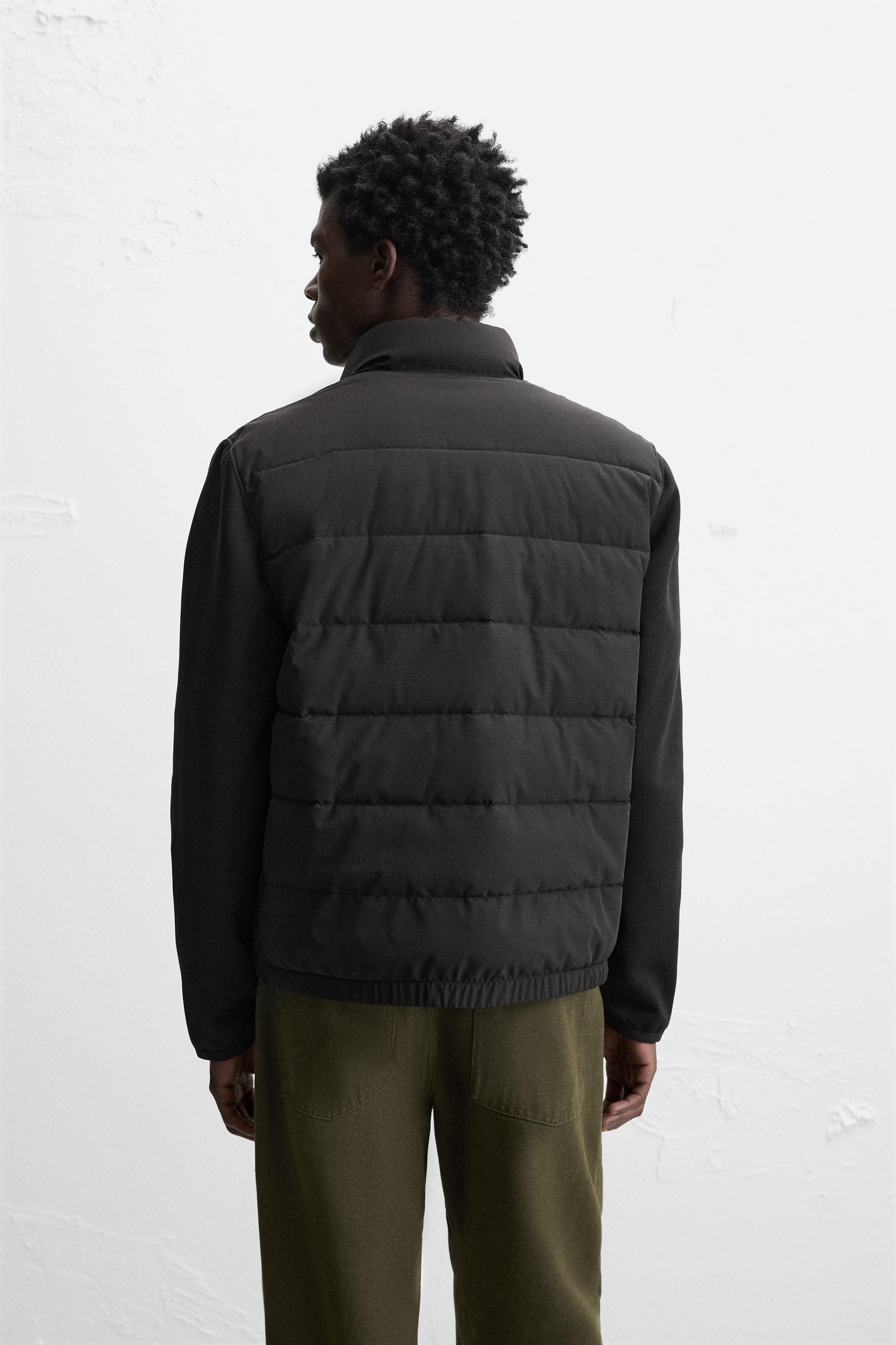 CONTRAST PADDED JACKET - Stone | ZARA Singapore