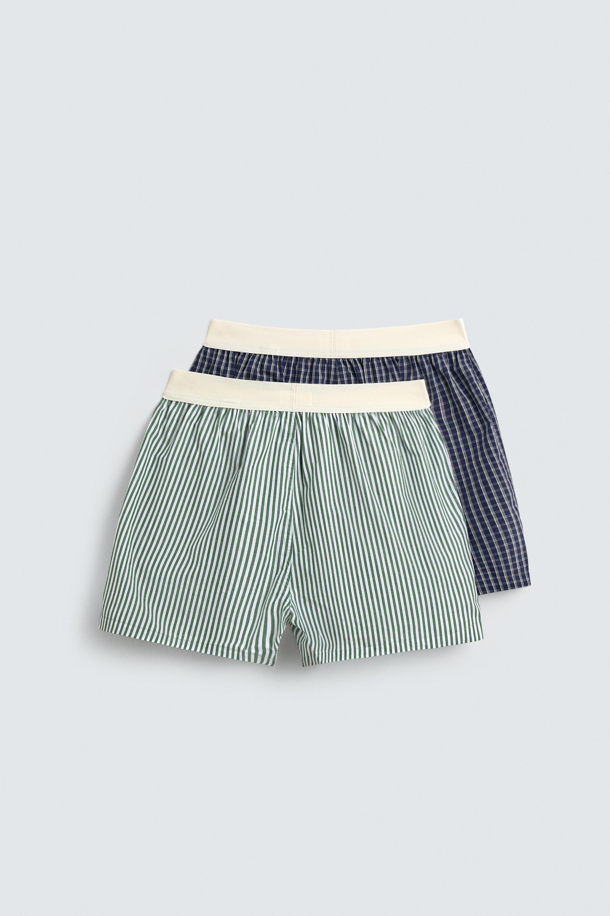 LOT DE 2 BOXERS EN POPELINE COMBINÉE