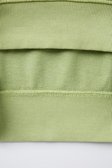 TEXT PRINT HOODIE AND BERMUDA SHORTS SET - Green by Zara - Image 4