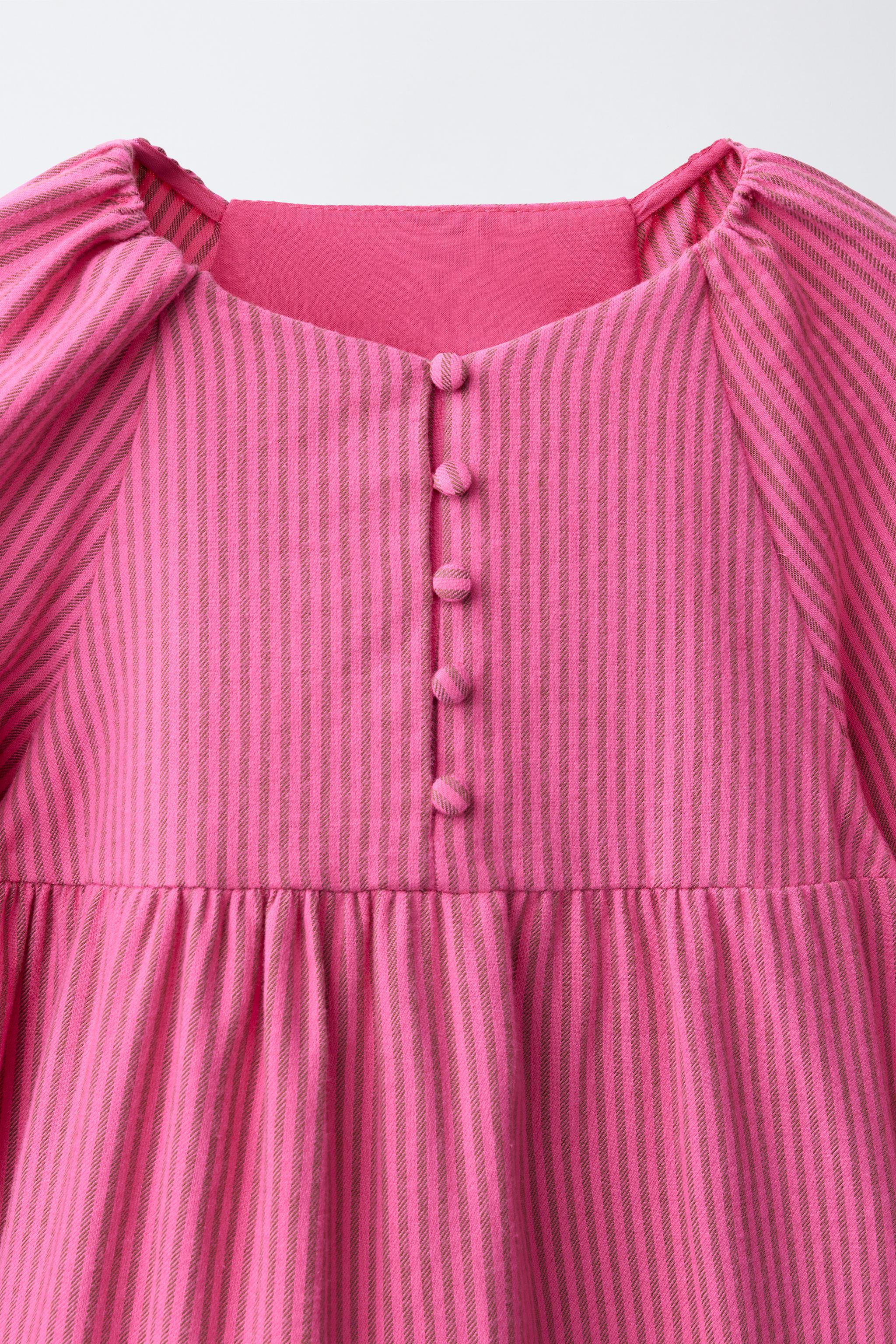 Детские платья Zara STRIPED RAGLAN SLEEVE DRESS — фото 4