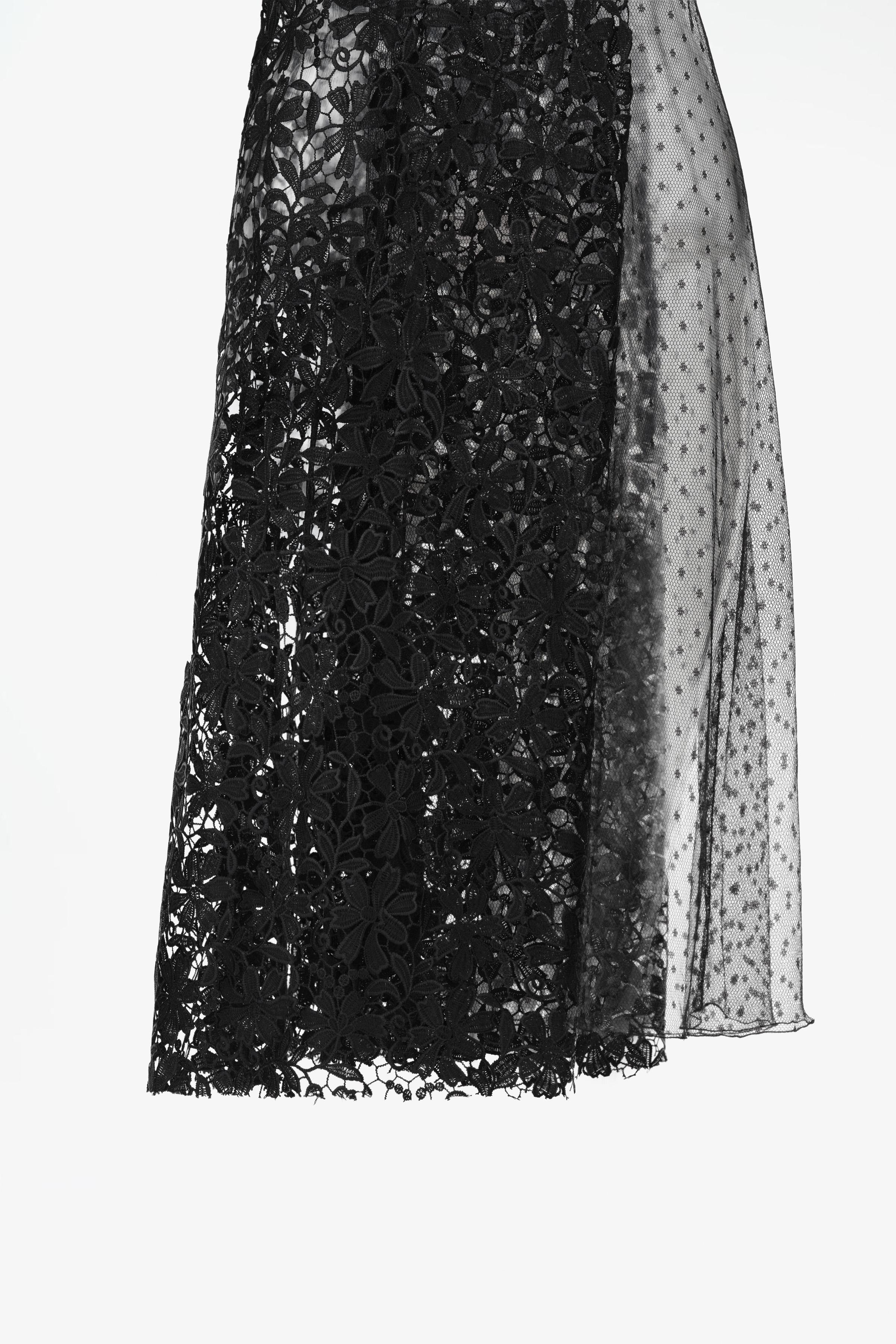 LIMITED EDITION GUIPURE AND DOTTED MESH DRESS