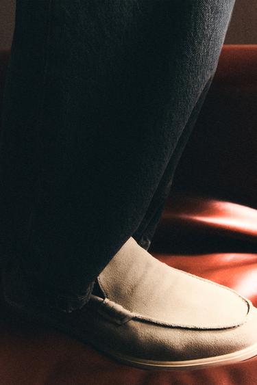 CASUAL LEATHER LOAFERS - Ecru White by Zara