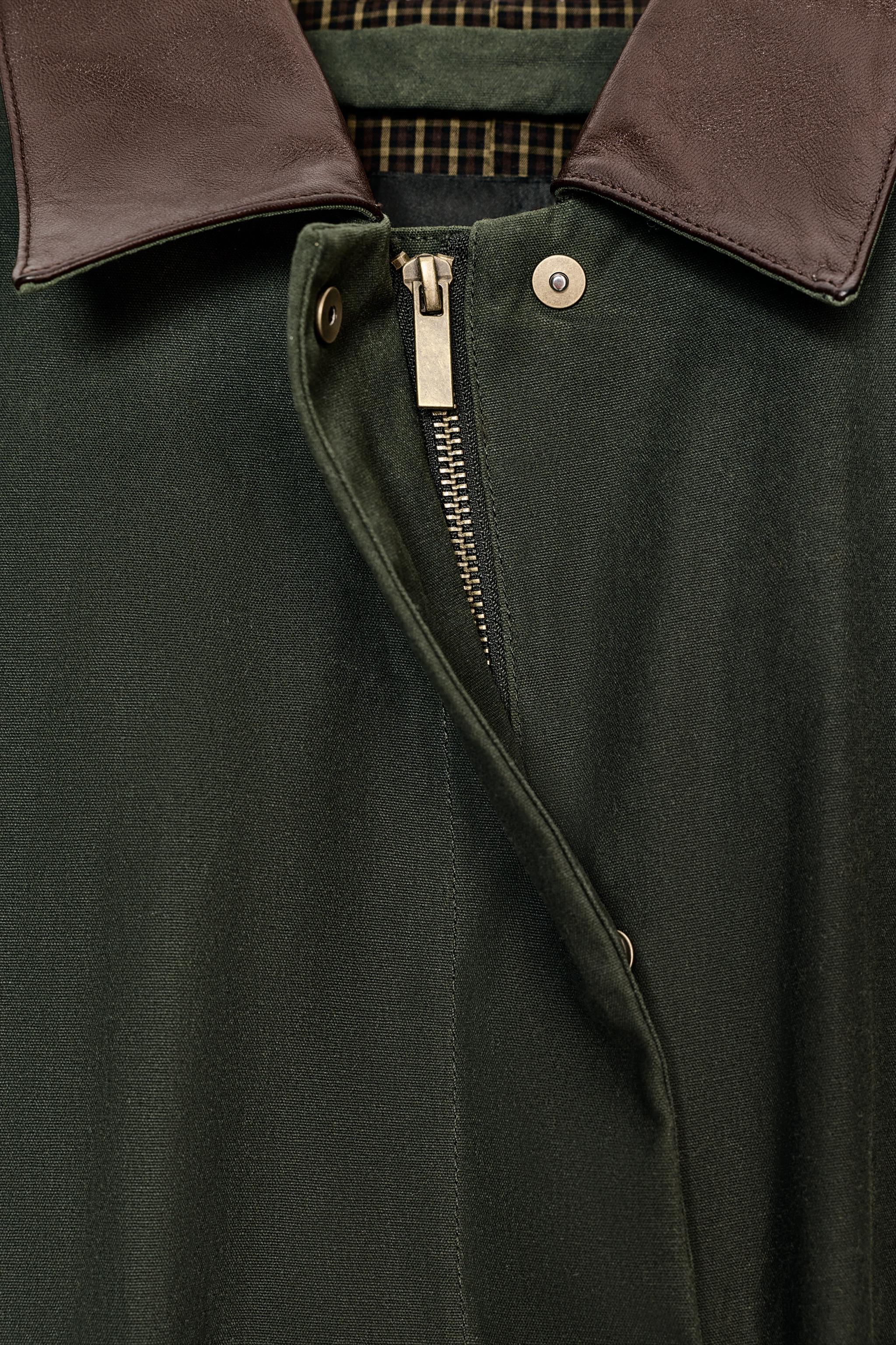 TRENCH COL CUIR CONTRASTANT ZW COLLECTION