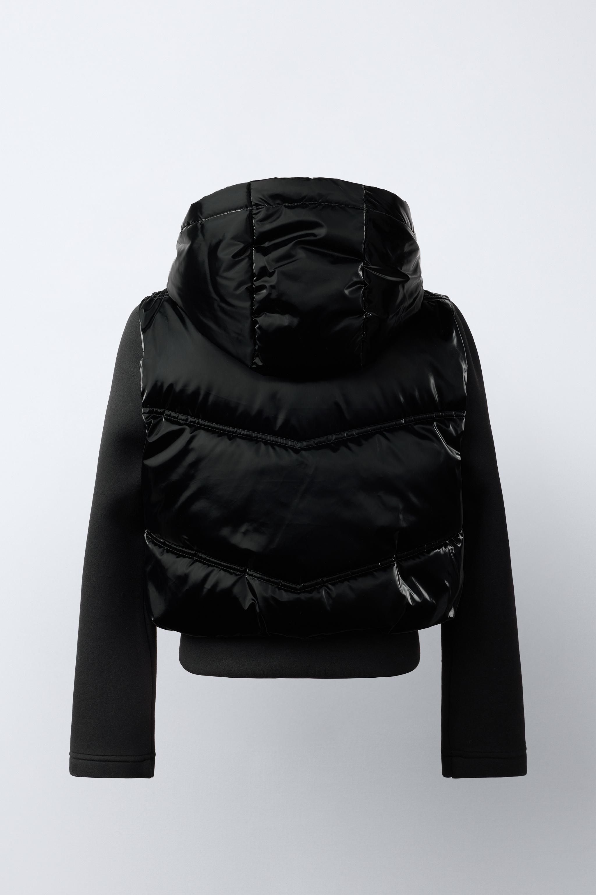 Детские куртки Zara COMBINED QUILTED HOODED JACKET — фото 5